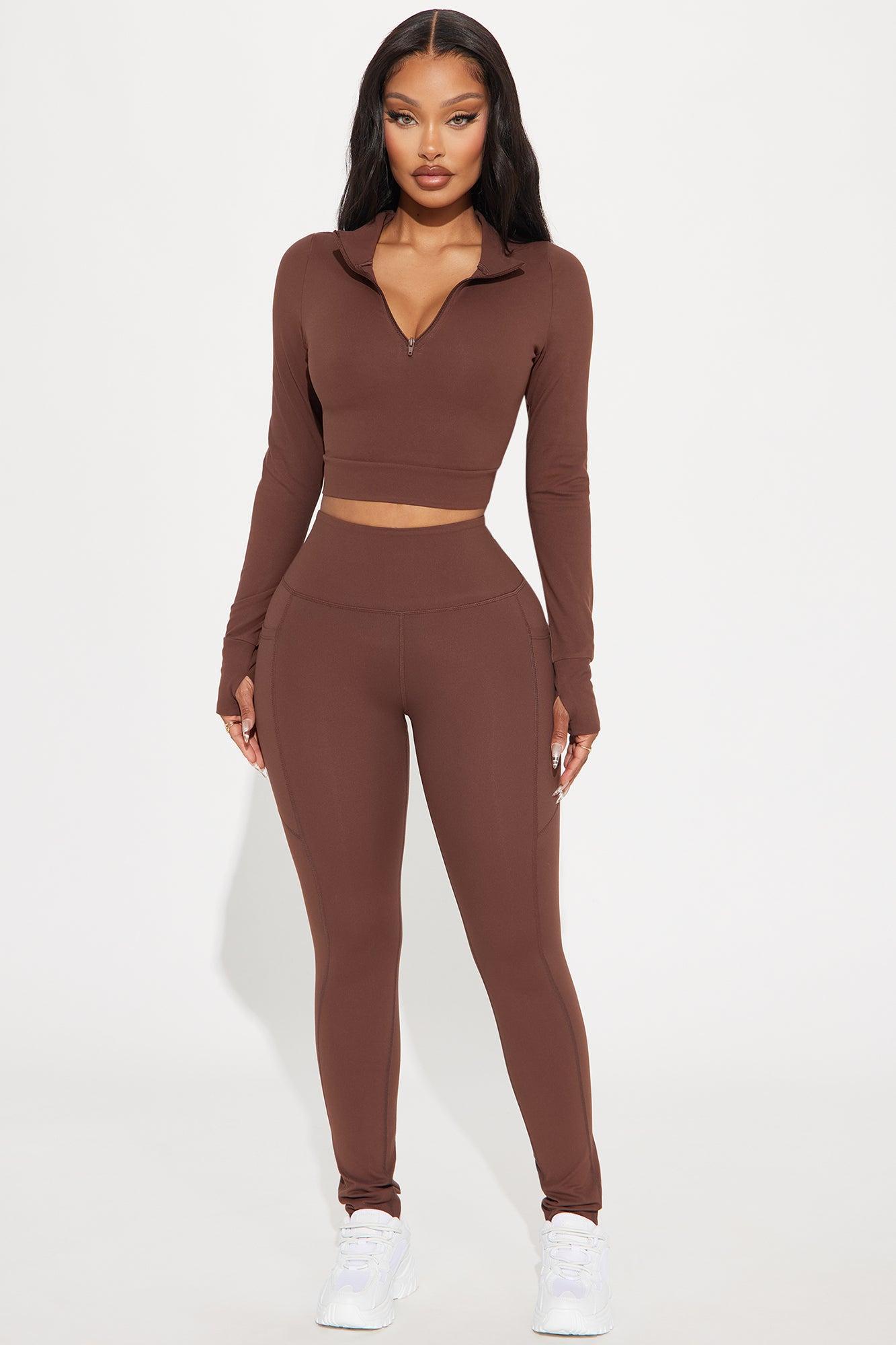 Jolie Super Soft Active Top - Chocolate Product Image