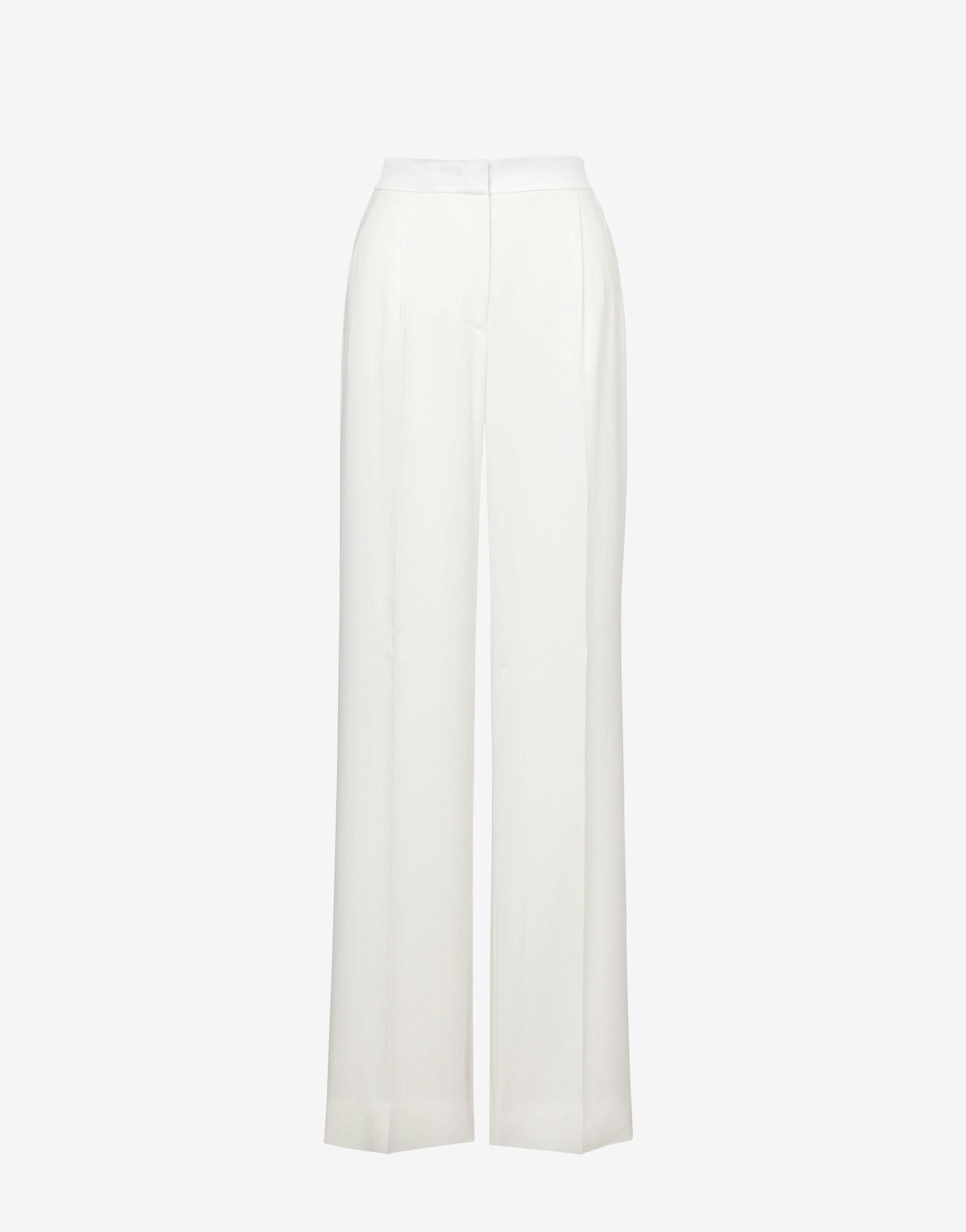 Cady stretch trousers with satin details Product Image