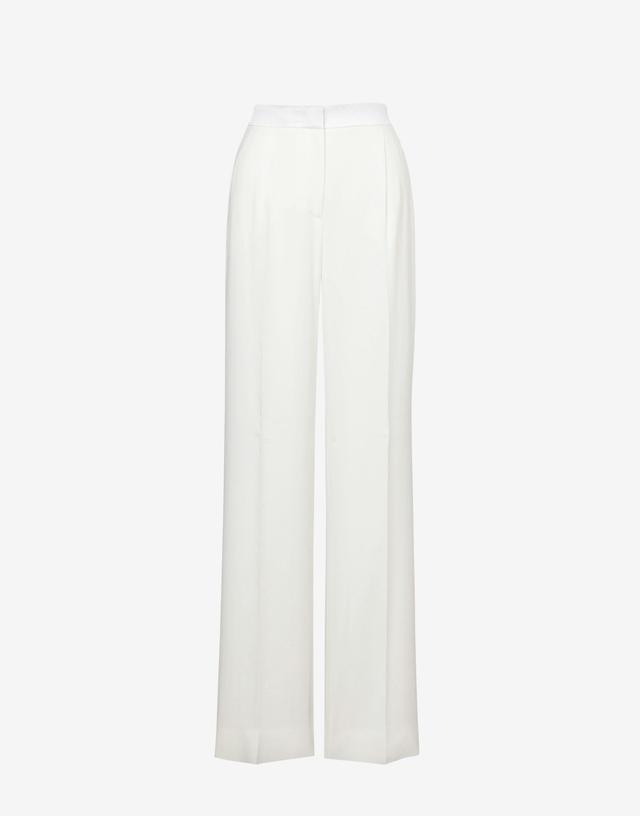 Cady stretch trousers with satin details Product Image