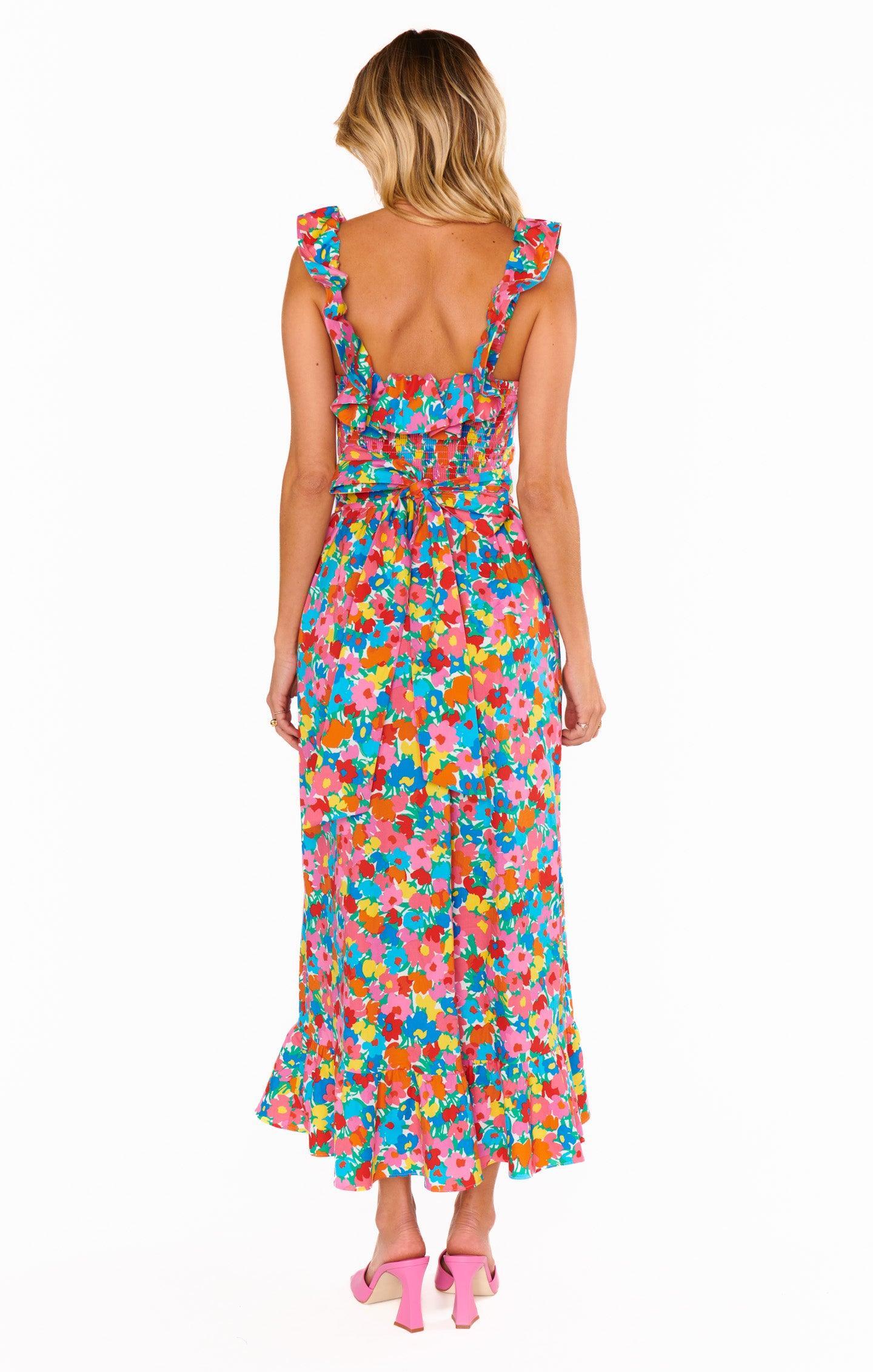 Alexis Midi Dress ~ Bright Begonias Product Image