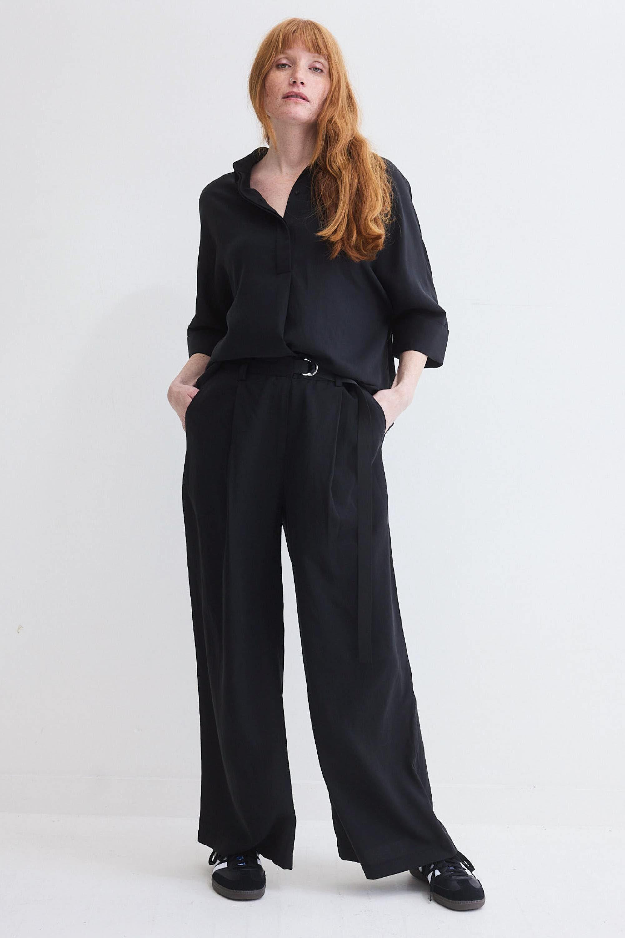 The Editor Linen Blend Wide Leg Trousers Product Image