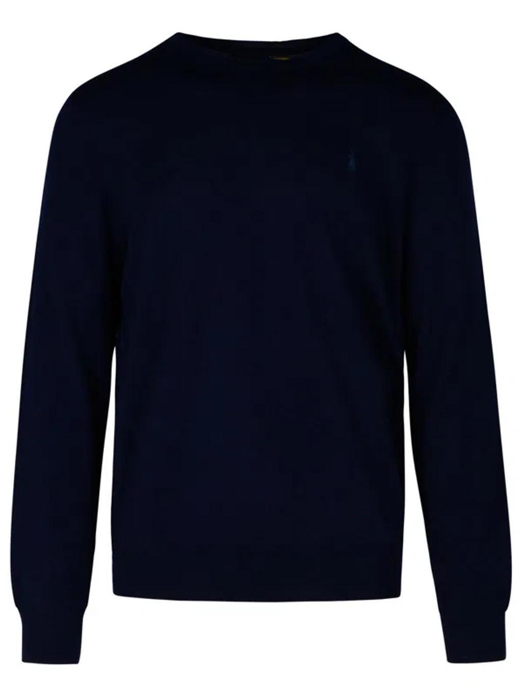 Navy Wool Sweater Product Image