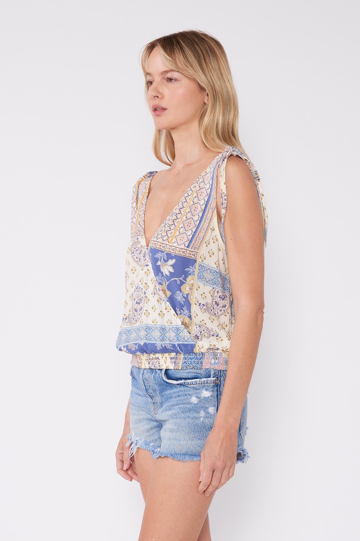 Patch Work Tank Blouse Product Image