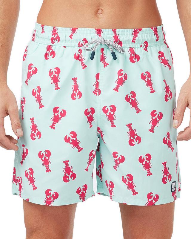 Mens Lobster-Print Swim Trunks Product Image