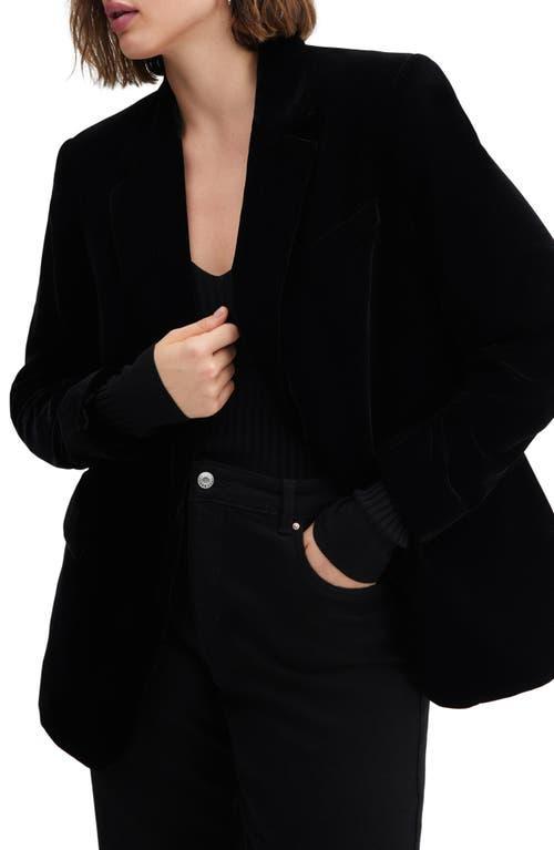 MANGO - Velvet blazer blackWomen Product Image