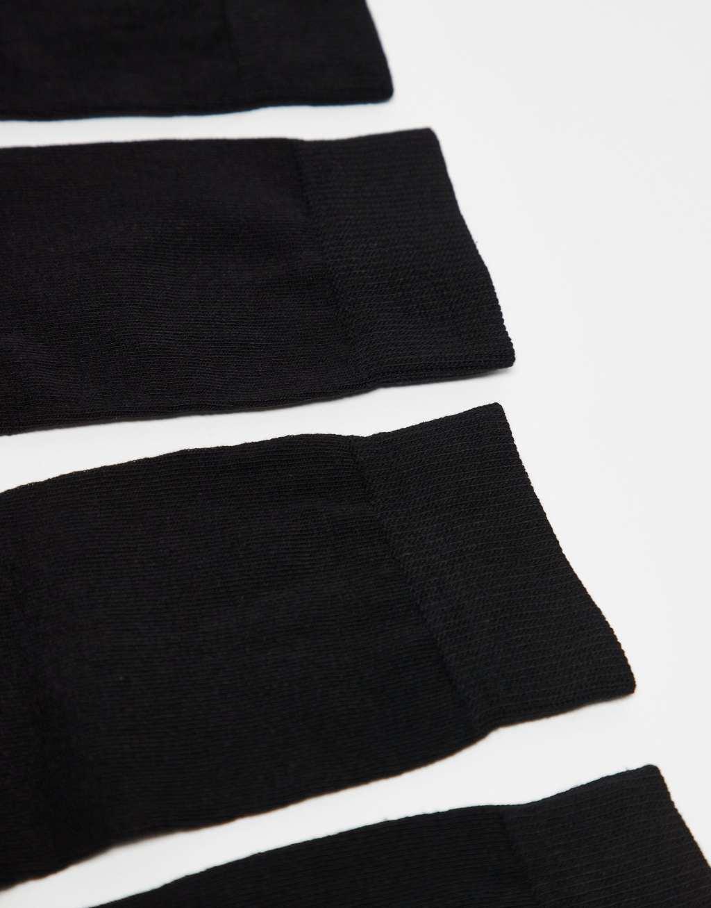 ASOS DESIGN 5-pack ankle socks in black Product Image