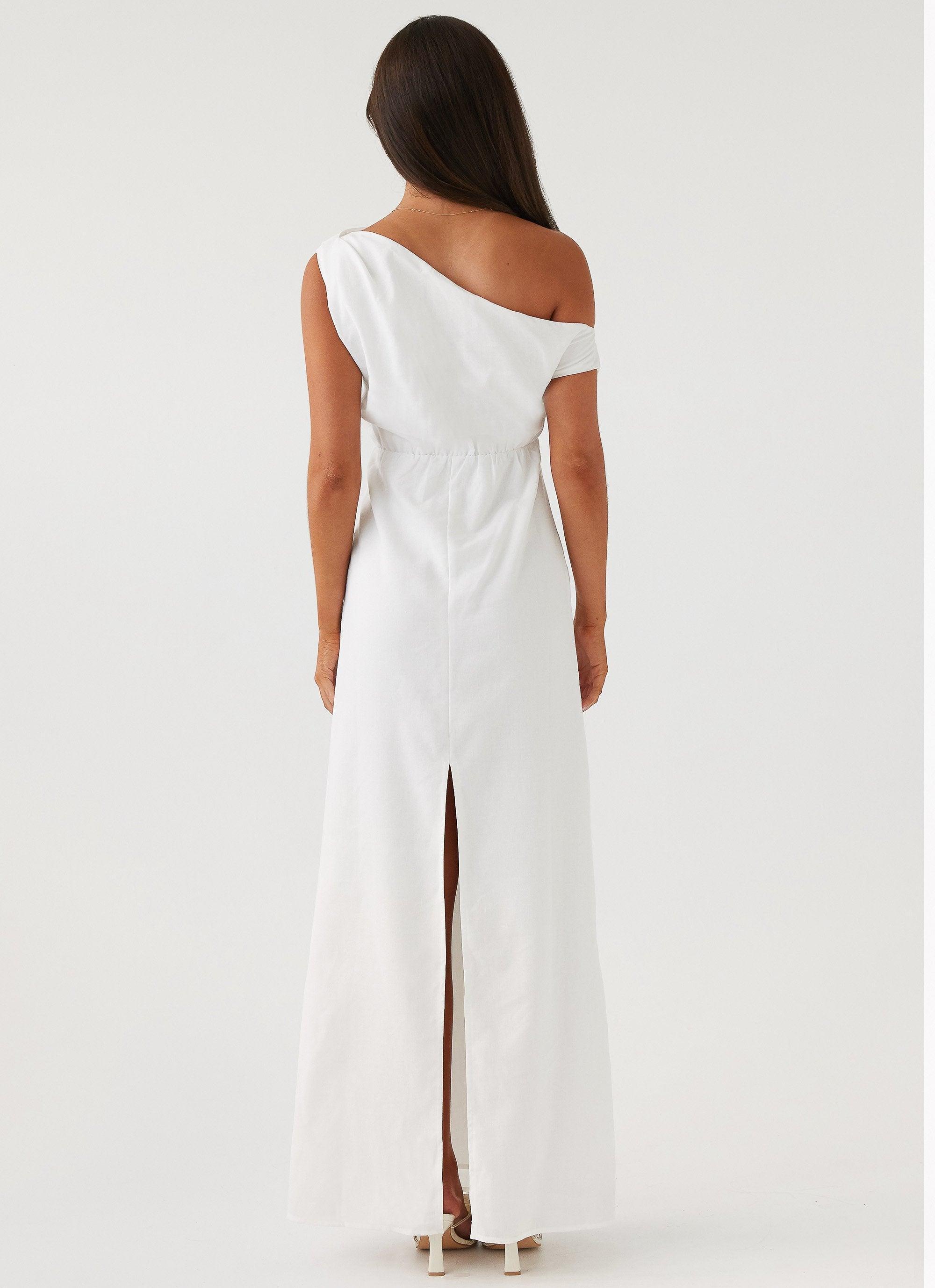 Lady Love Linen Maxi Dress - White Product Image