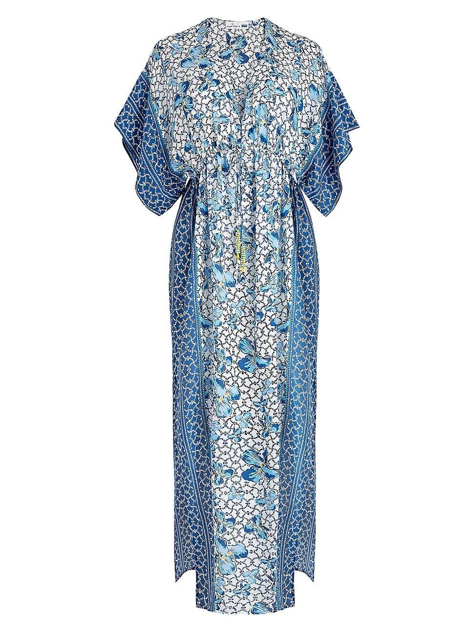 Womens Iris Floral Maxi Caftan Product Image