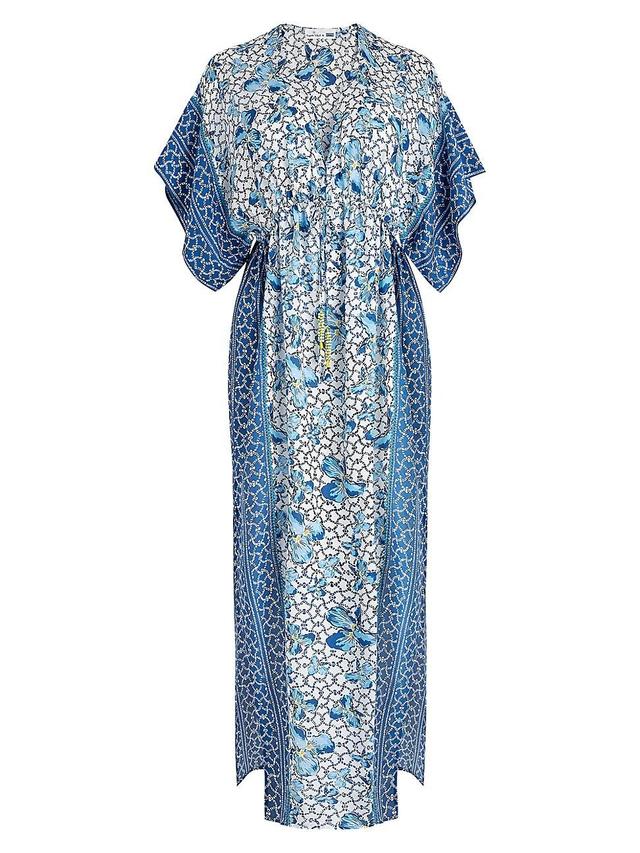 Womens Iris Floral Maxi Caftan Product Image