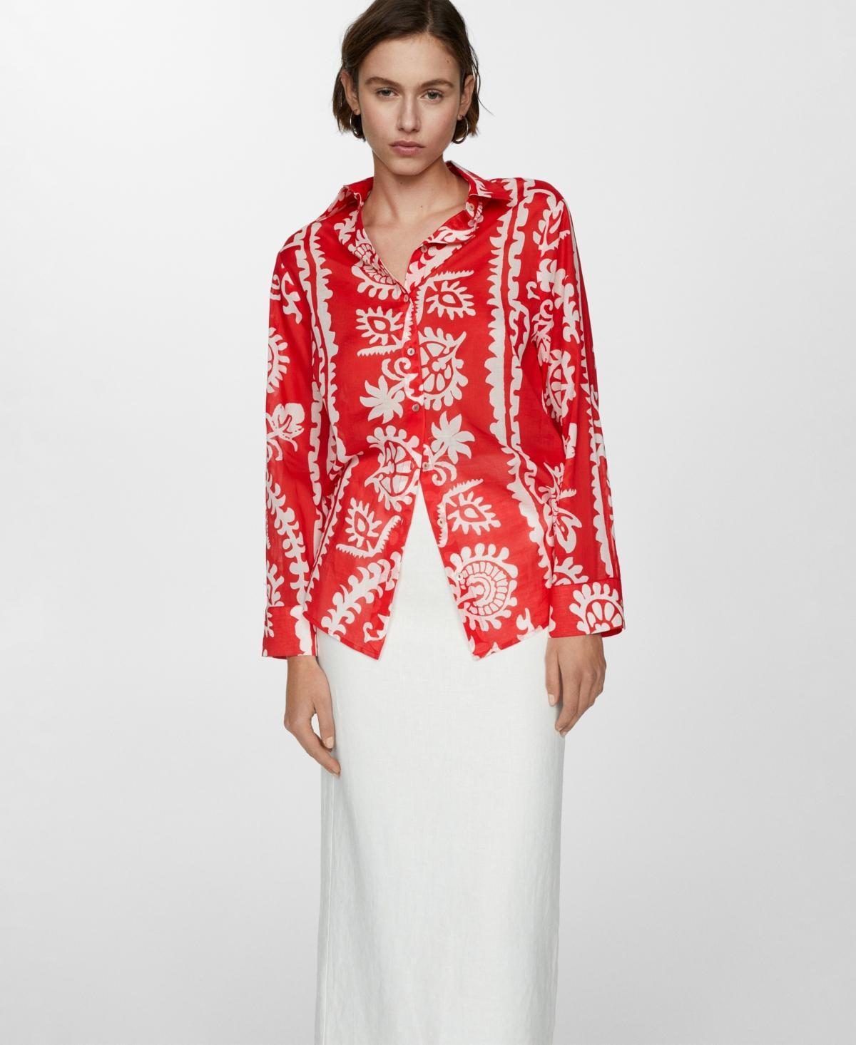 Women's Printed Oversize Shirt Product Image