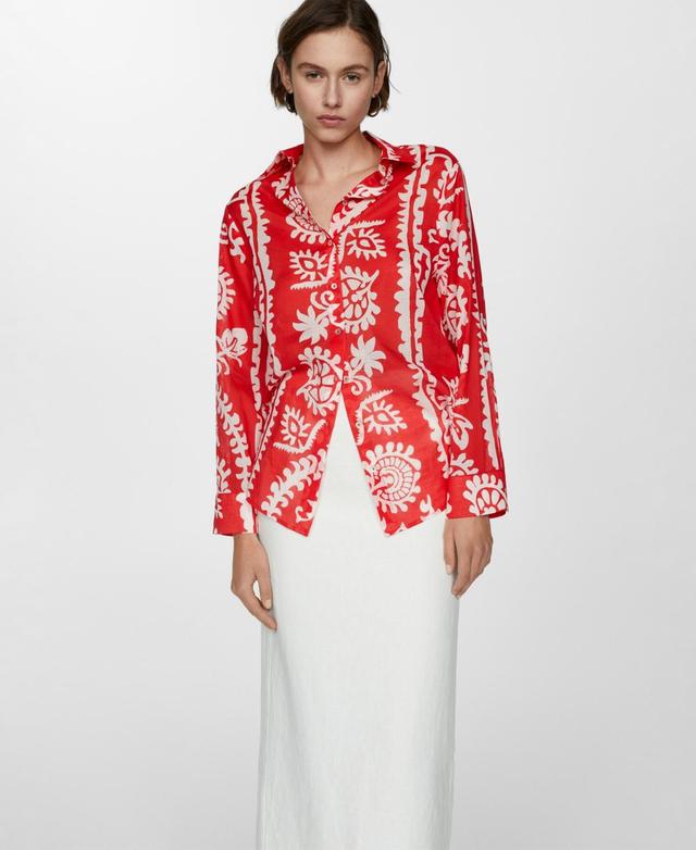 Women's Printed Oversize Shirt Product Image