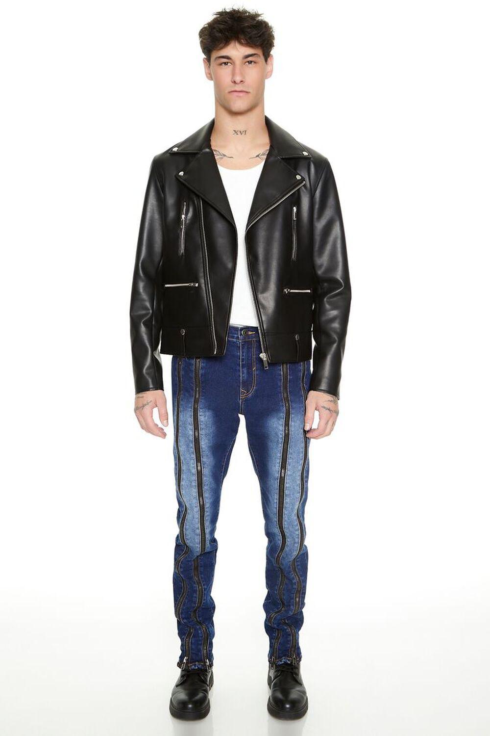 Slim-Fit Zipper Jeans | Forever 21 Product Image