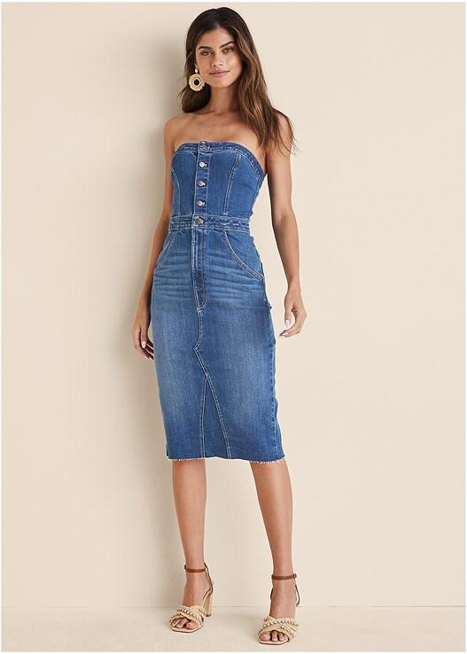 Strapless Denim Dress Product Image