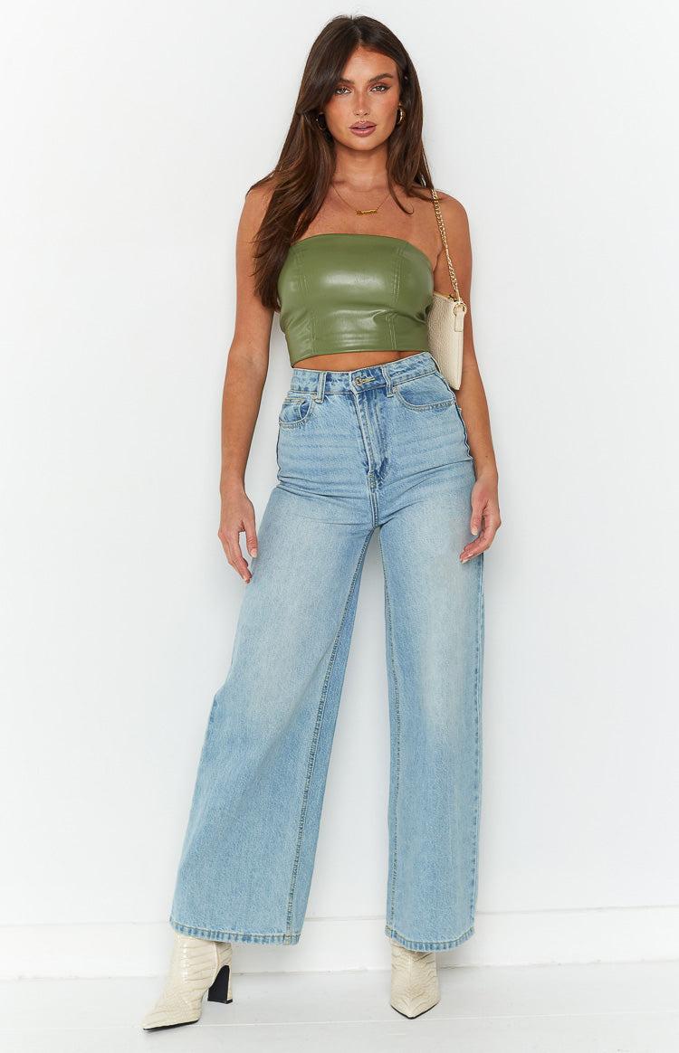 Brielle Green Strapless Top Product Image