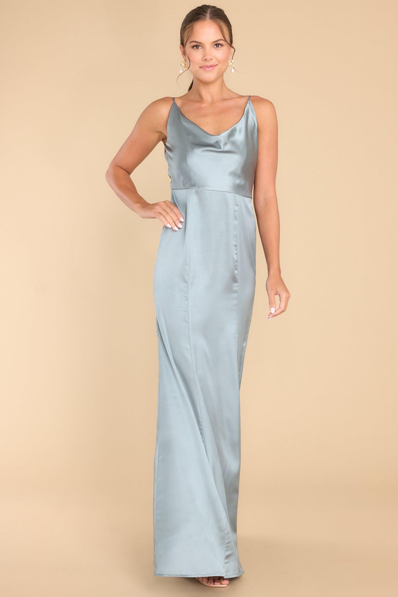 Inner Radiance Ash Blue Maxi Dress Product Image