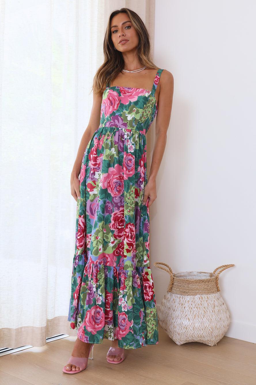 Blossom Garden Maxi Dress Pink Product Image