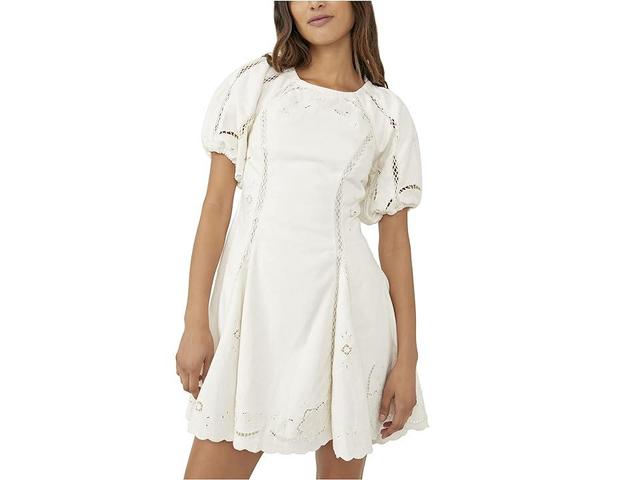 Free People Wanna Dance Mini Dress (Ivory) Women's Dress Product Image