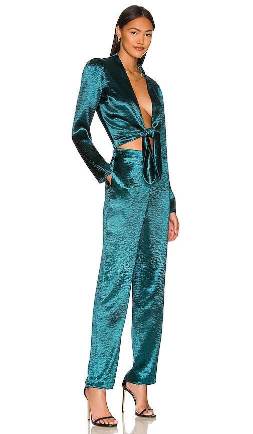 Lovers and Friends Kendall Jumpsuit in Dark Jade Green Product Image