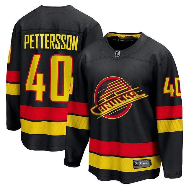 Mens Fanatics Branded Elias Pettersson Black Vancouver Canucks Alternate - 2022/23 Premier Breakaway Player Jersey Product Image