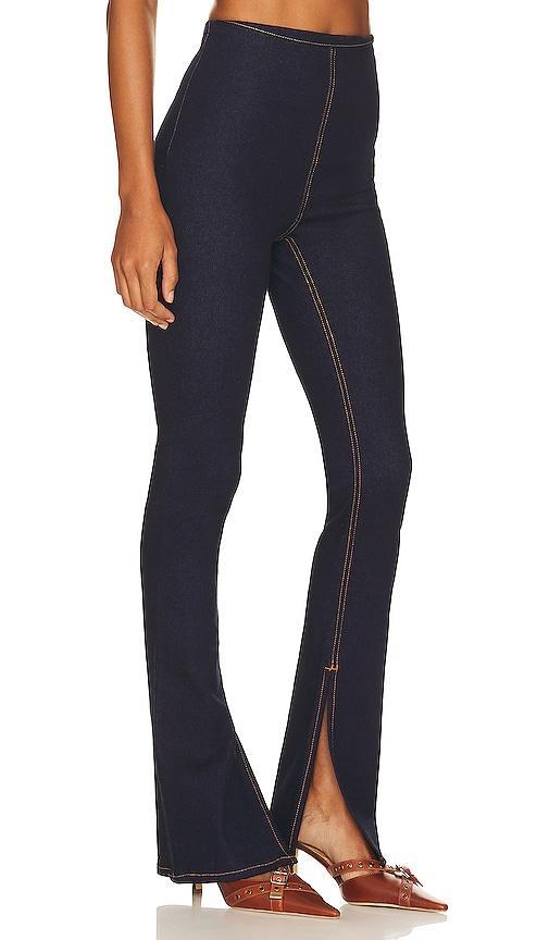 EB Denim Split Hem Jegging in Denim-Dark. Size M. Product Image