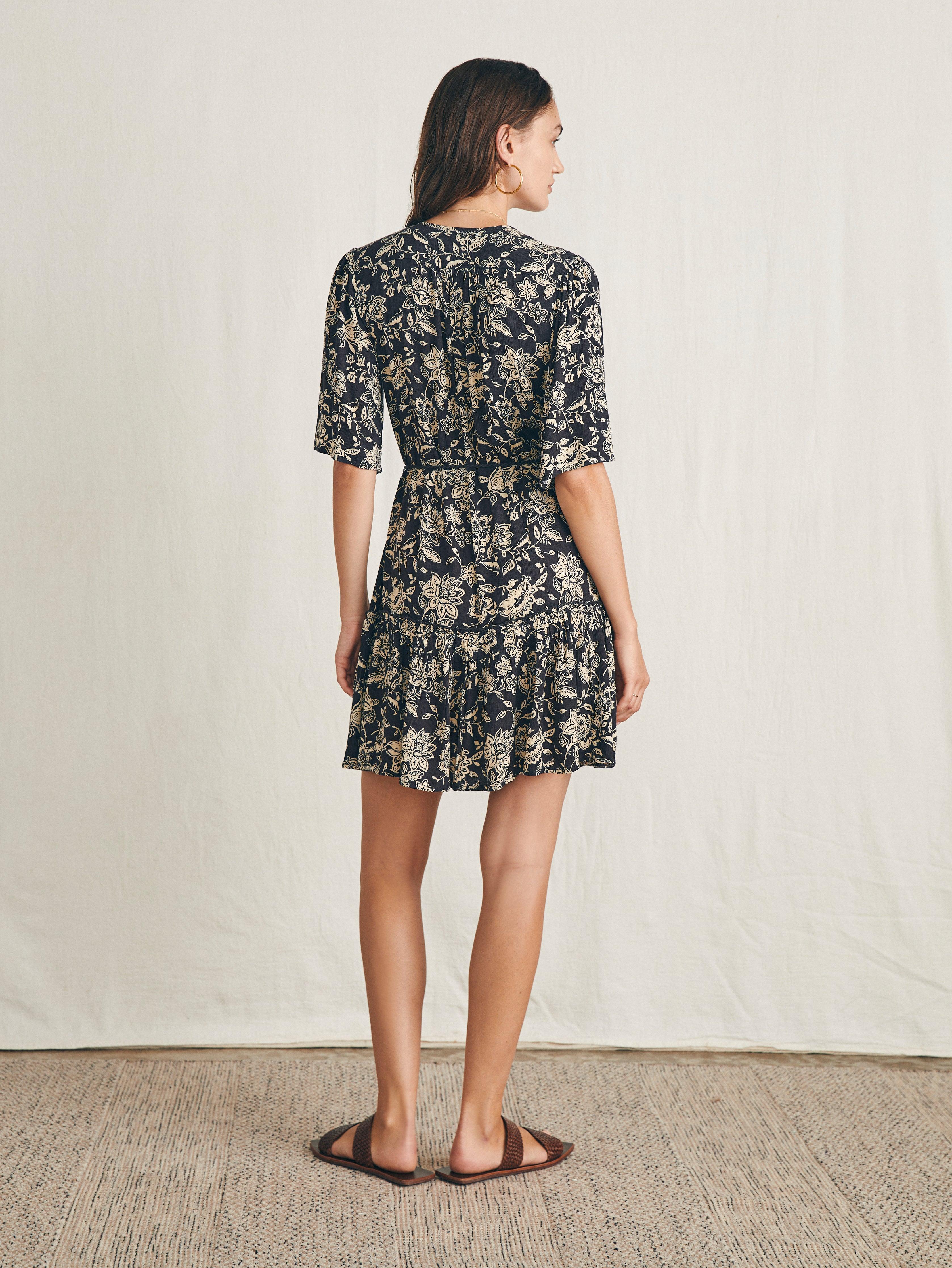 Orinda Mini Dress - Charcoal Chiyoda Floral Female Product Image