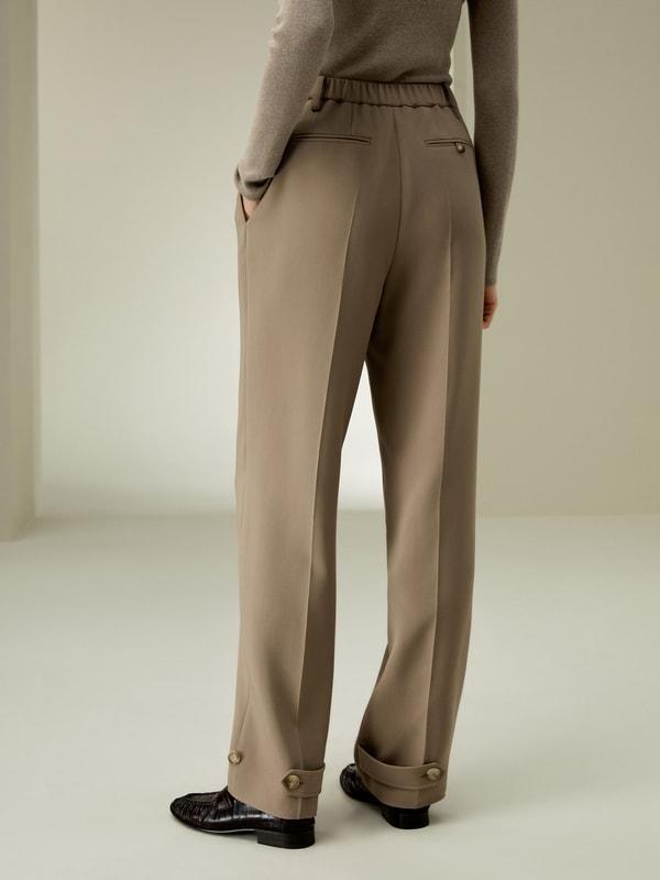 Wool Silk Blend Barrel Pants Product Image