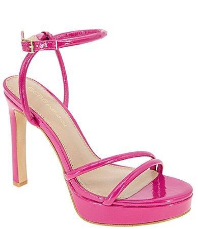 BCBGeneration Kendi Patent Platform Ankle Wrap Sandals Product Image