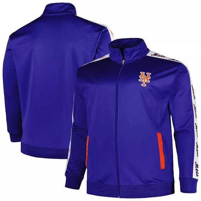 Mens Royal New York Mets Big & Tall Tricot Track Full-Zip Jacket Product Image