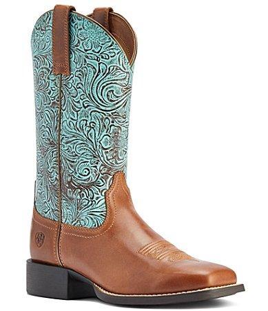 Ariat Womens Round Up Leather Western Boots Product Image