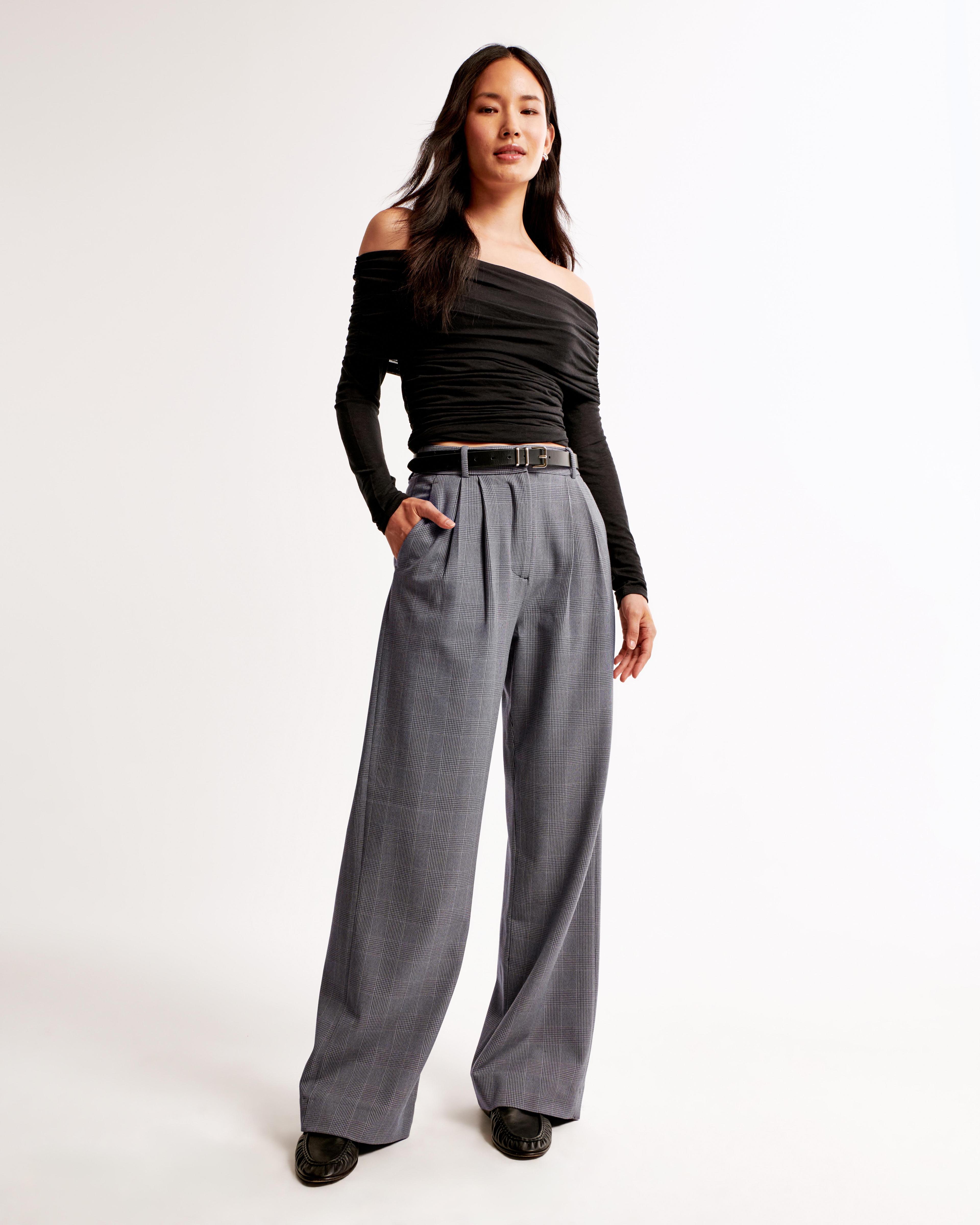 A&F Sloane Tailored Wide Leg Pant product image