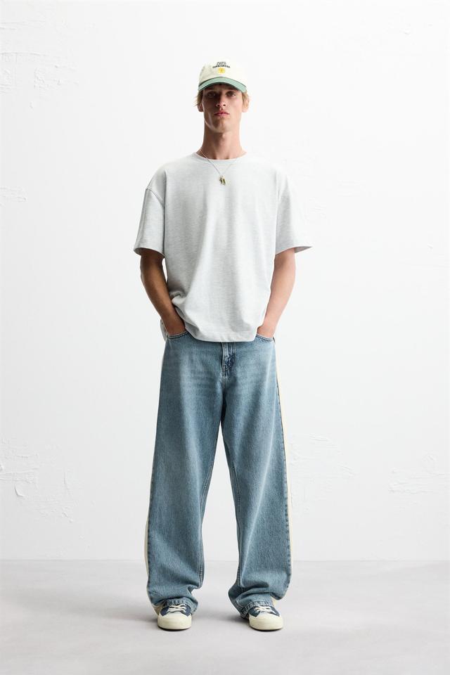 BAGGY FIT STRIPE JEANS Product Image