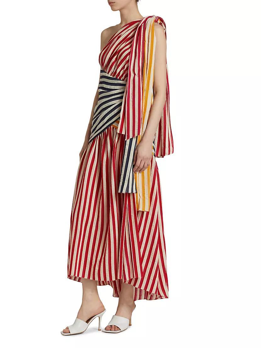 One-Shoulder Accordian Dress Product Image