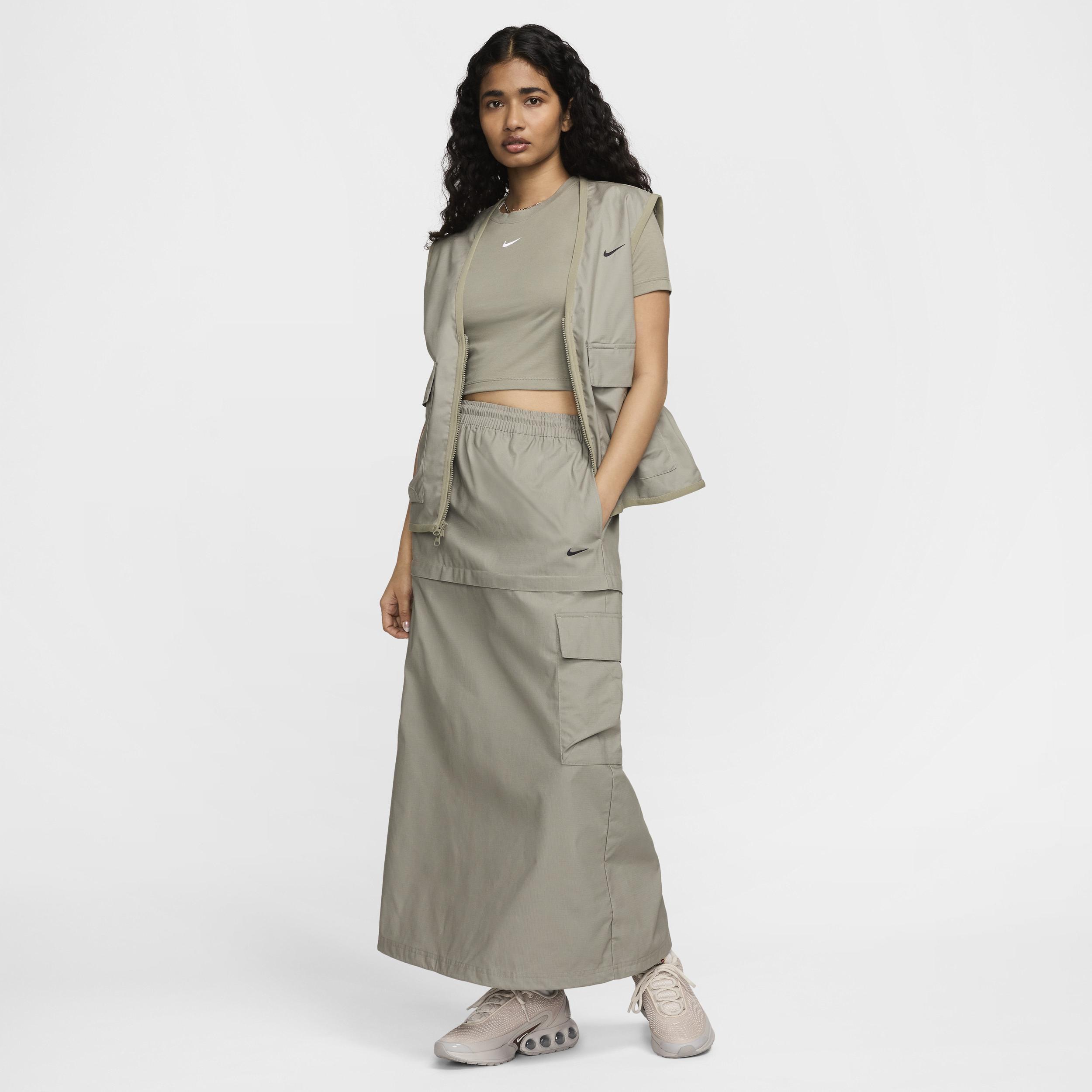 Womens Nike Sportswear Essential Mid-Rise Woven Cargo Midi Skirt Product Image