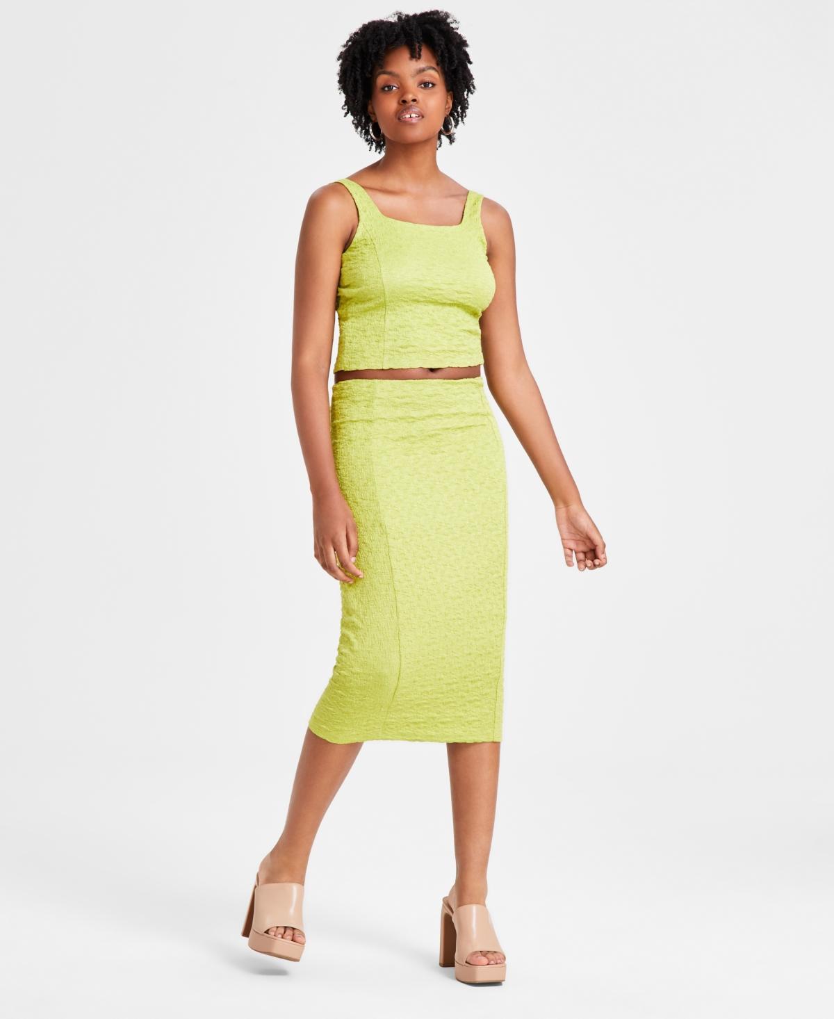 Bar Iii Womens Textured Knit Midi Skirt, Created for Macys Product Image