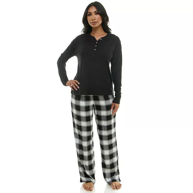 Womens Croft & Barrow 2-pc. Long Pajama Top & Pajama Bottom Sleep Set Product Image