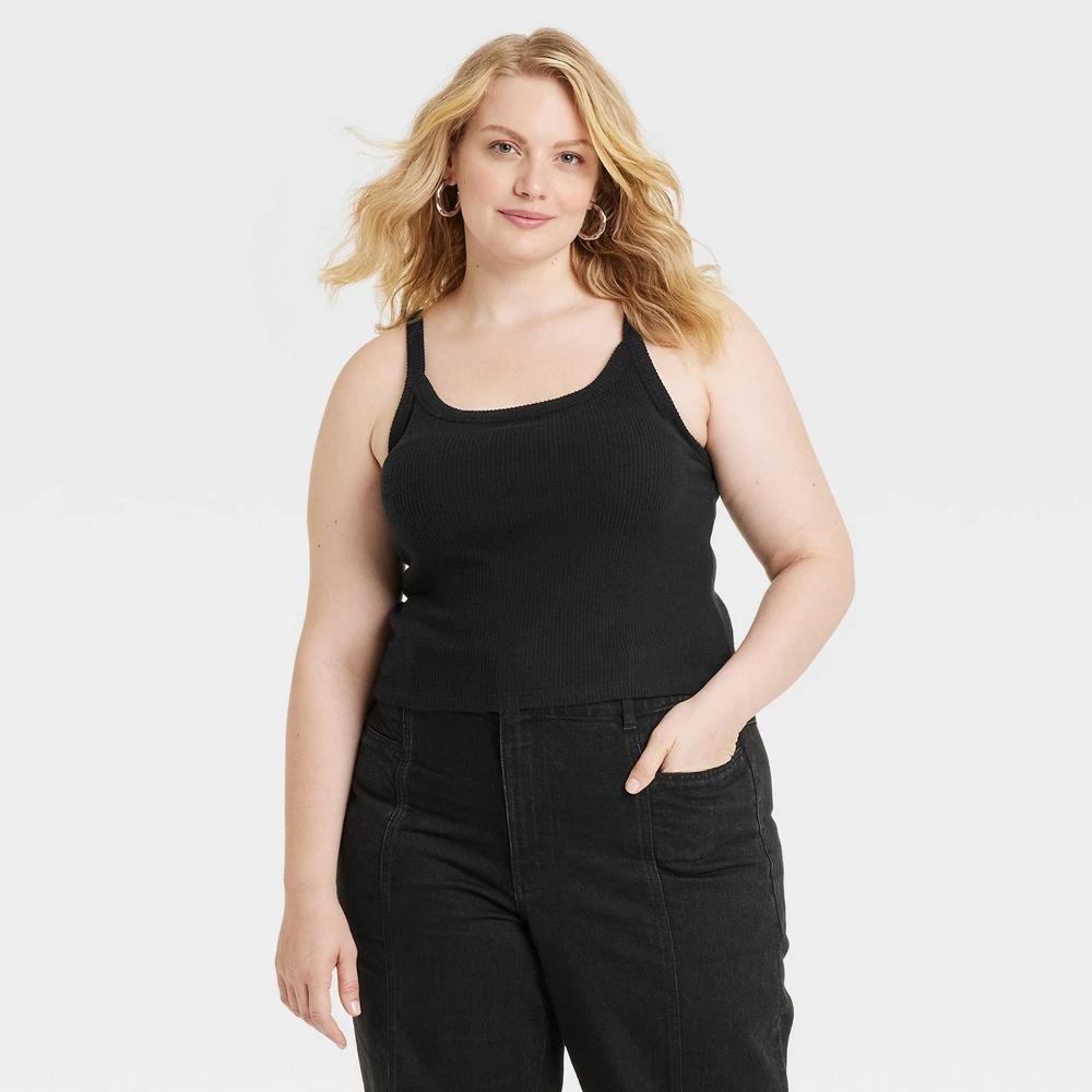 Womens Rib Tank Top - Universal Thread Black XXL product image