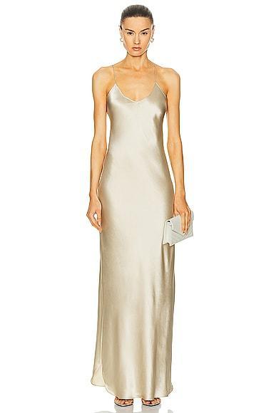 NILI LOTAN Cami Gown Metallic Gold. (also in ). Product Image