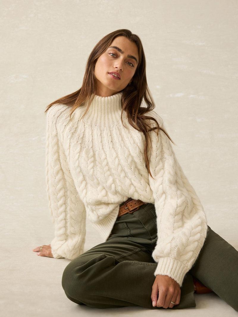 Frost Cableknit Sweater - Cream Product Image