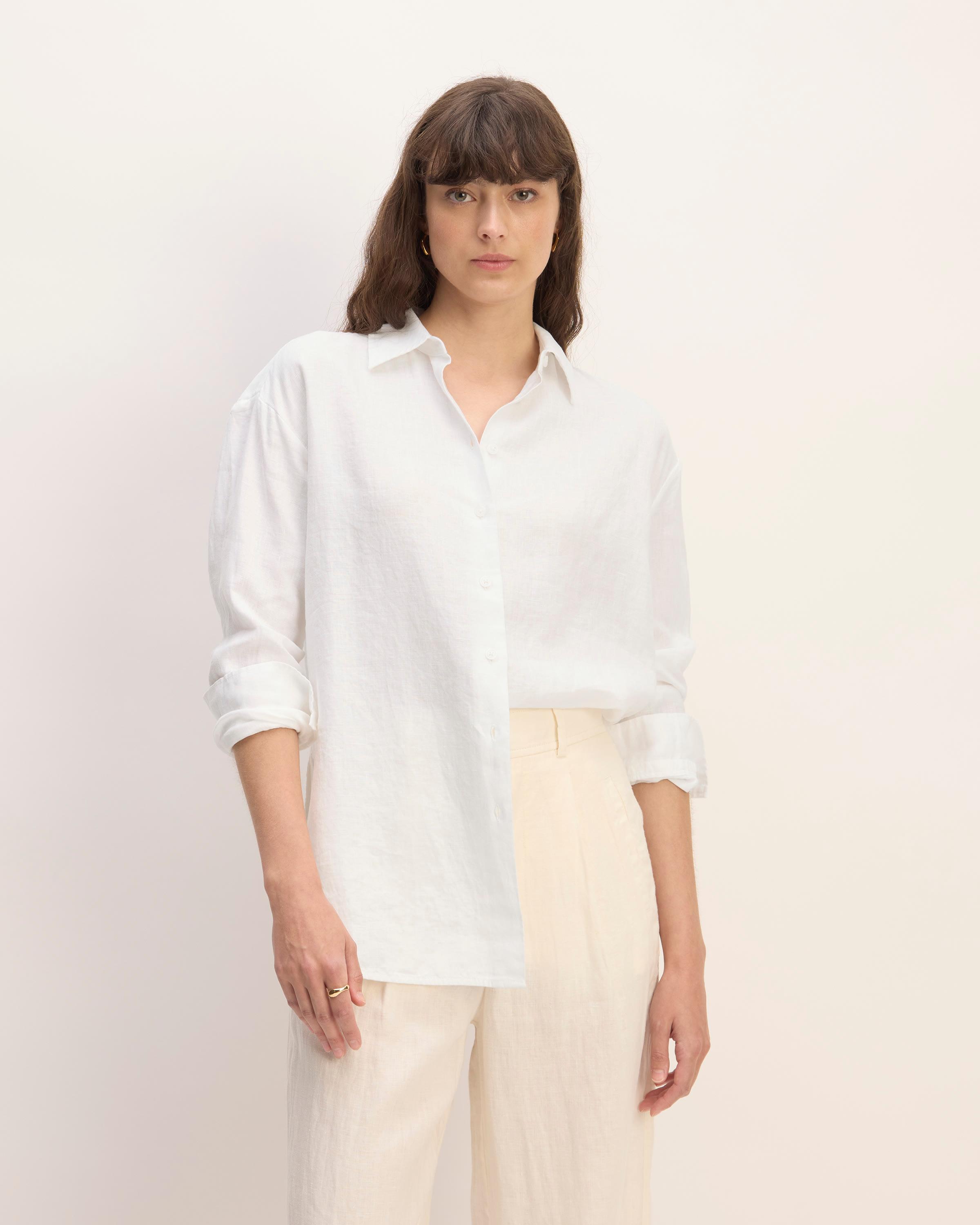 The Linen Boyfriend Shirt Product Image