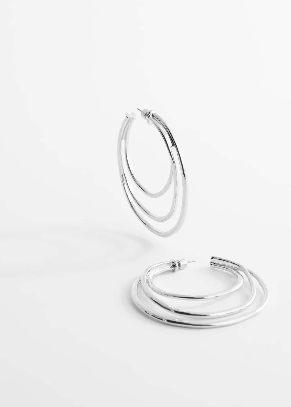 MANGO - Three hoop earrings - One size - Women Product Image