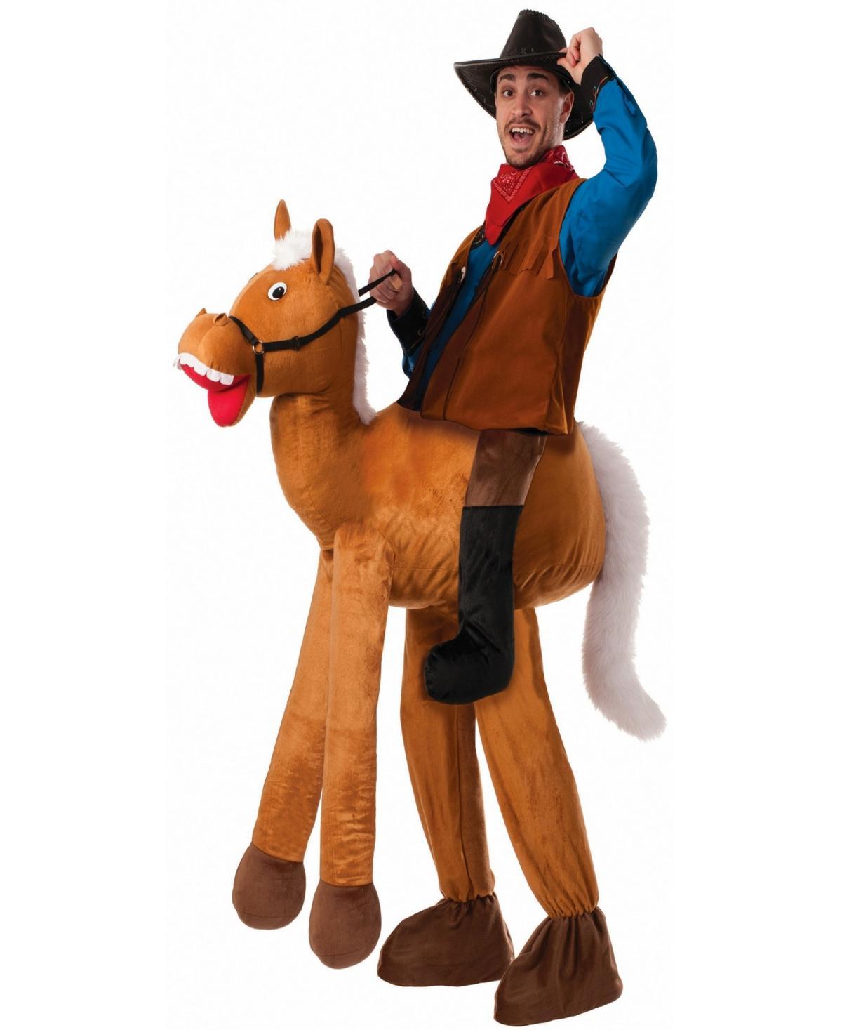 Buy Seasons Mens Ride A Horse Pull-On Pants Costume - Brown Product Image