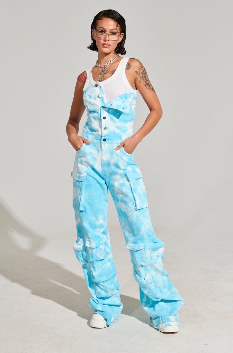 HEAD IN THE CLOUDS DENIM JUMPSUIT Product Image