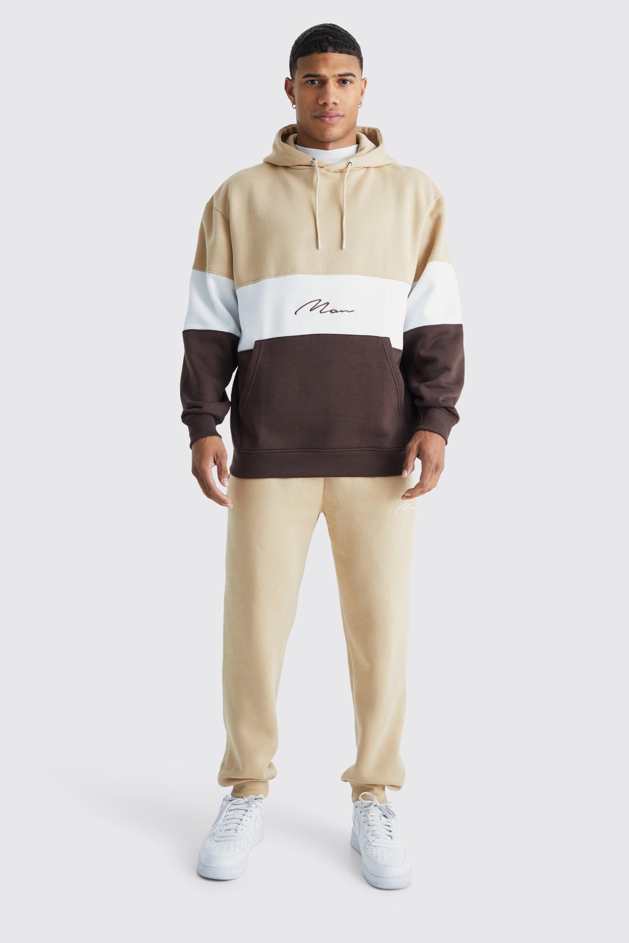 Colour Block Tracksuit | boohooMAN USA Product Image