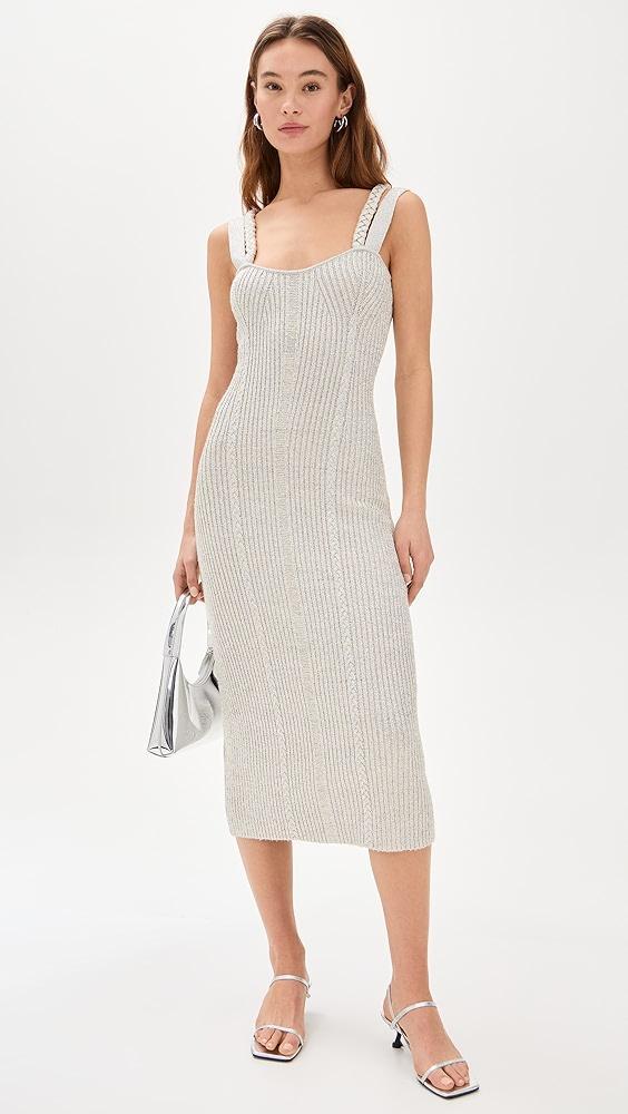 AMUR Indiyah Metallic Knit Midi Dress | Shopbop Product Image