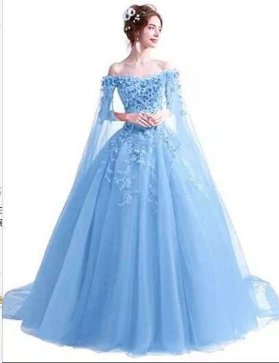 Off-Shoulder Floral A-Line Evening Gown Product Image