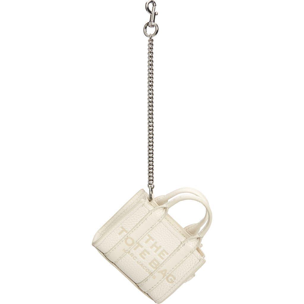 MARC JACOBS The Nano Tote Bag Charm In Neutral Product Image