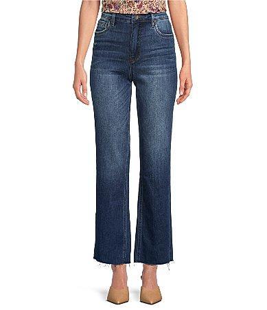 KUT from the Kloth Kelsey High-Rise Fab AB Ankle Flare Inset Leg in Royal (Royal) Women's Jeans Product Image