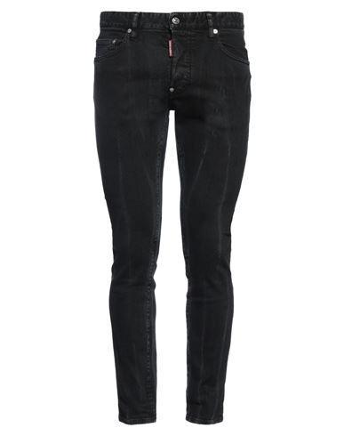 DSQUARED2 Man Jeans Black Size 40 Cotton, Elastane, Cow Leather Product Image