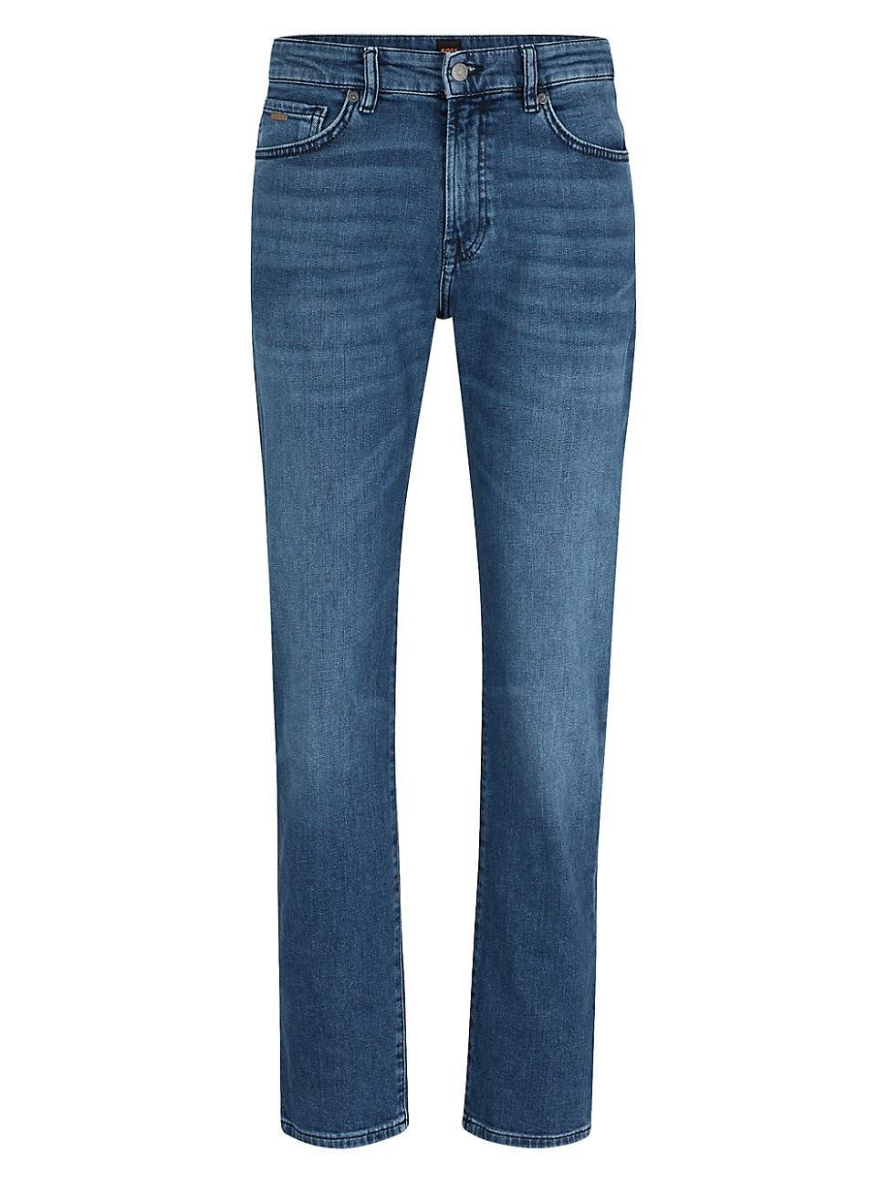 Mens Regular-Fit Jeans In Comfort-Stretch Denim Product Image