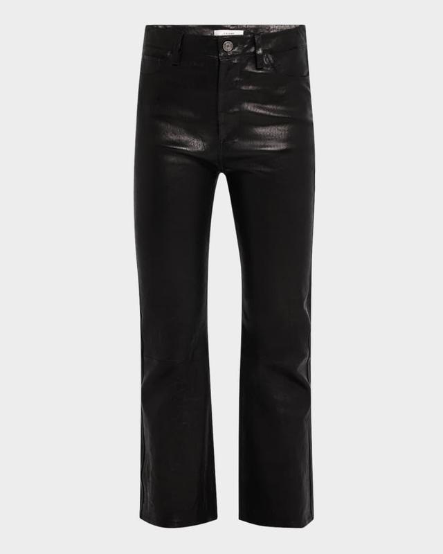 Le Crop Mini Boot Leather Pants Product Image